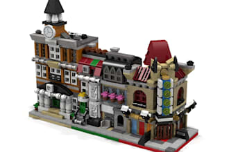 design lego moc villa house hotel using bricklink PDF instruction xml part list