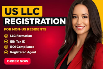 do US llc registration, llc formation, and ein number for non US resident