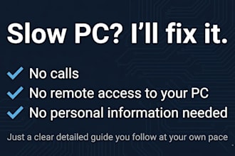 diagnose your slow windows PC and send you a step by step fix guide