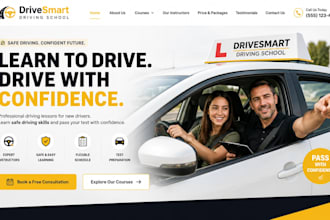 design wix driving instructor website driving school driving lesson website
