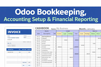 do odoo accounting, bookkeeping setup, reconciliation and financial reporting