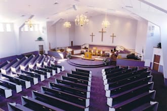 design church interior and exterior with photorealistic 3d rendering