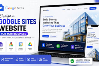 design a google site website for your business with form map calendar and drive