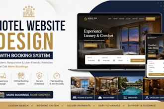 do hotel website design with booking system