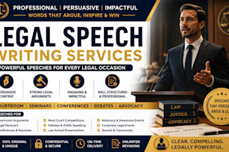 draft authoritative legal speeches that inspire and persuade audiences
