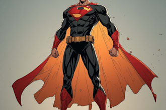 do a superhero character art