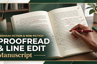 proofread and line edit your manuscript for clarity and polishing
