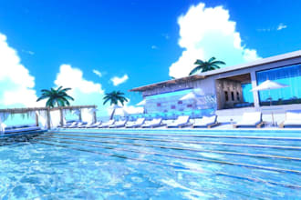 create vrc world vr world hangout metaverse club environment vr quest optimize