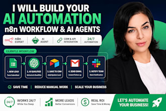 create n8n workflows, ai agents and CRM automation