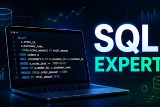 write, fix and optimize complex sql queries professionally
