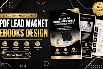 do professional PDF lead magnet, ebook design, pdf design, ebook, workbook