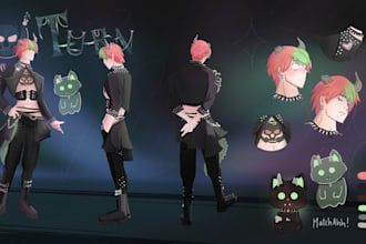 create custom character art, oc, dnd, vtuber etc