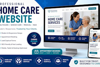 design home care website healthcare senior care website medical website