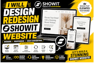 design and develop your showit website