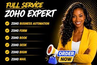 setup zoho business automation zoho form zoho book zoho desk zoho bigin and mail