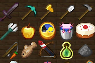 create high quality resource pack, 3d model, pvp texture pack for minecraft