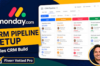 build and automate your monday com CRM sales pipelines and deal tracking