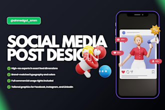 do instagram post design and custom social media post