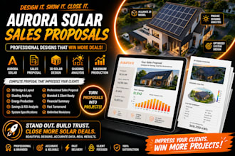 aurora solar, solar proposal, 3d solar design, sales proposal, shading analysis