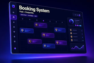 build a complete booking system with flask and postgresql