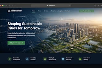 design wix urban planning website infrastructure consultant website