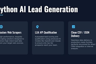 build a python ai script for lead generation