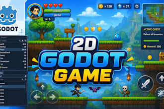 develop 2d godot game for pc, mobile and web