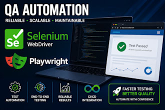 build or fix selenium and playwright automation tests