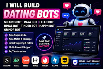build seeking bot raya bot feeld bot hinge bot tinder bot happn bot pumpkin bot