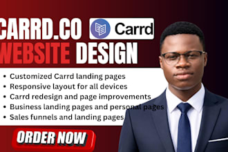 design carrd redesign website, carrd landing page, redesign carrd co website