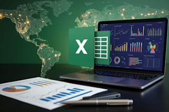 build interactive excel dashboard with KPI reports and charts