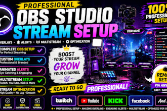 set up obs studio for streaming and recording and promo their streams