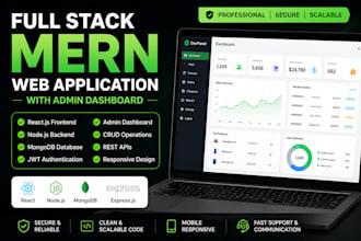 build a full stack mern web application with admin dashboard