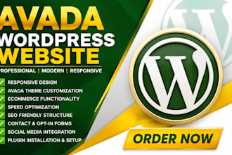 create responsive avada website design with wordpress for ecommerce