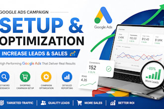create and optimize google ads campaigns to boost leads and sales