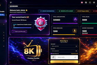 provide reseller panels, strong 8k, dream 4k, trex, b1g, fox and pure panel