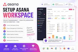 setup asana workspace project management team collaboration task automation crm