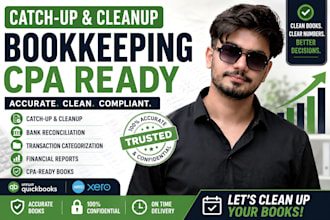 do catch up, clean up bookkeeping and prepare CPA ready books in quickbooks