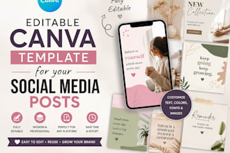 design editable canva template for your social media posts