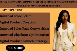 design gumroad product preview images modern course mockups book promotion sales