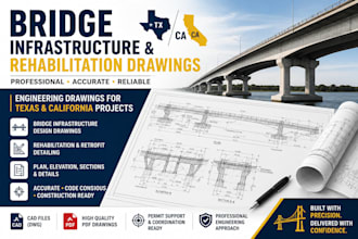 bridge infrastructure, rehabilitation engineering drawings texas, california