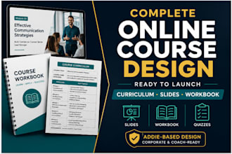 create your online course curriculum and content with slides and workbook