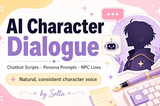 write chatbot scripts and game character dialogue