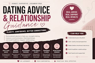 give professional dating advice, relationship coaching, and emotional support