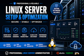 setup and optimize secure linux ubuntu servers professionally