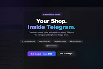 build a custom telegram shop bot with ai support and order management