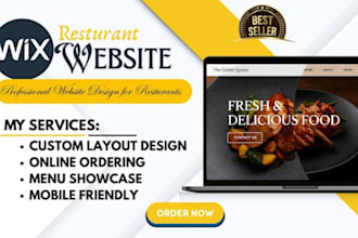 food ordering website, restaurant website, online food ordering system on wix