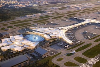 airport 3d modeling rendering, 3d airport scenery for msfs, terminal layout