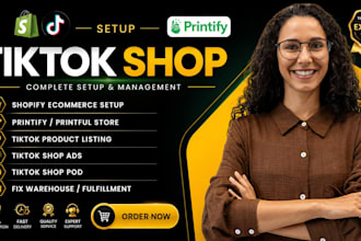 setup tiktok shop redesign shopify website pod printify printful store gelato