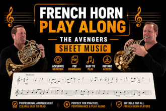transcribe cavalry trumpet mellophone sousaphone  baritone horn into sheet music